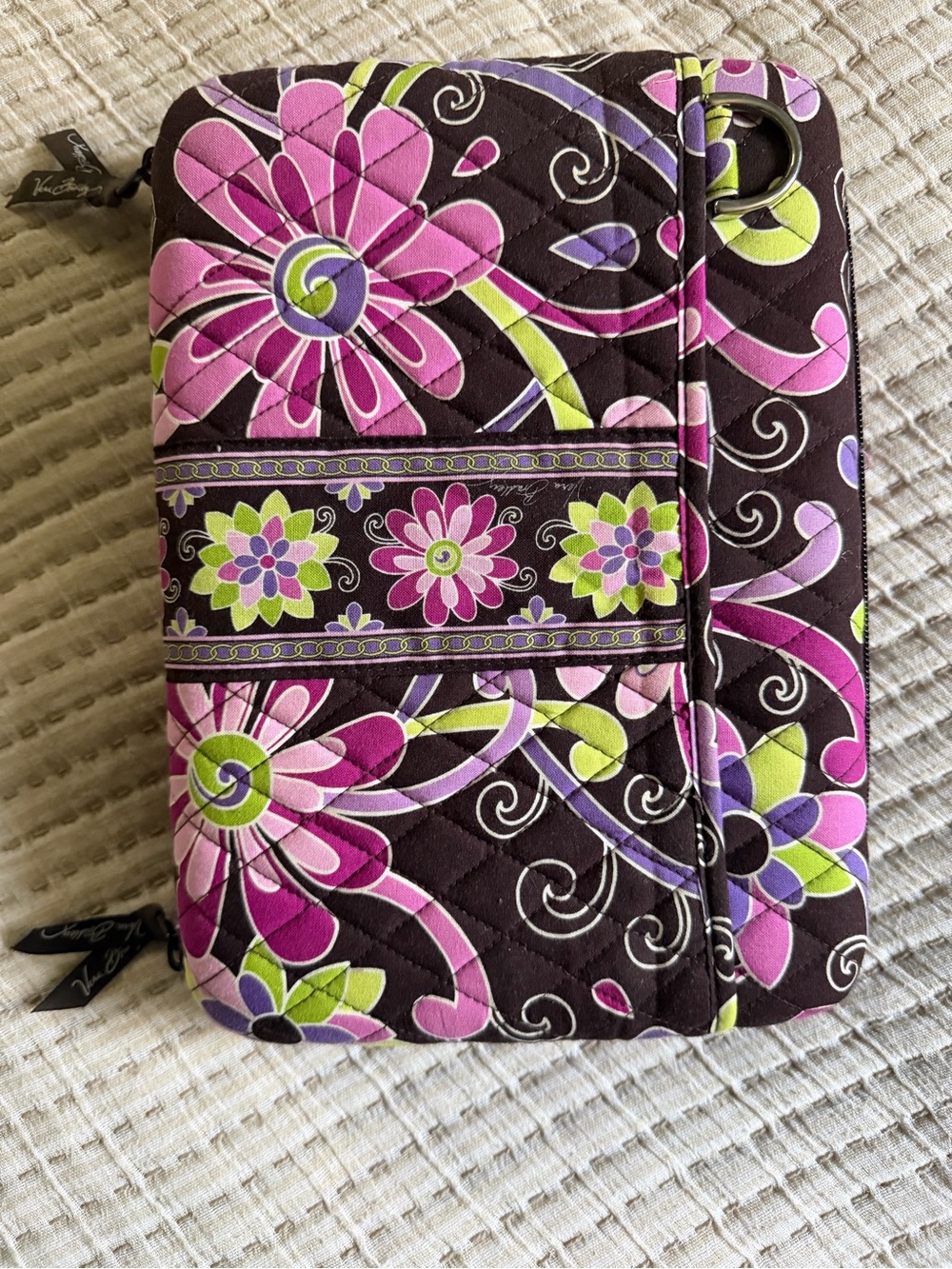 Vera Bradley Floral Quilted Tablet Sleeve - Purple Pink